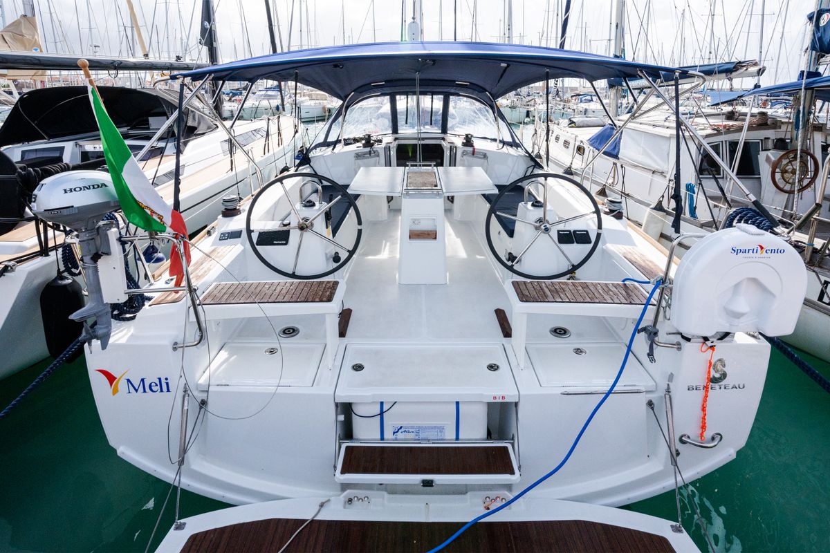 Exterior view of Meli - Comfort line, a Beneteau Oceanis 38.1 sailboat at Rosignano Solvay, Italy