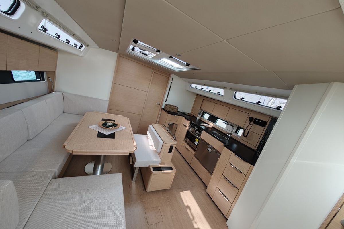 Galley of Vingilot, a Hanse Yachts Hanse 460 sailboat at Općina Medulin, Croatia