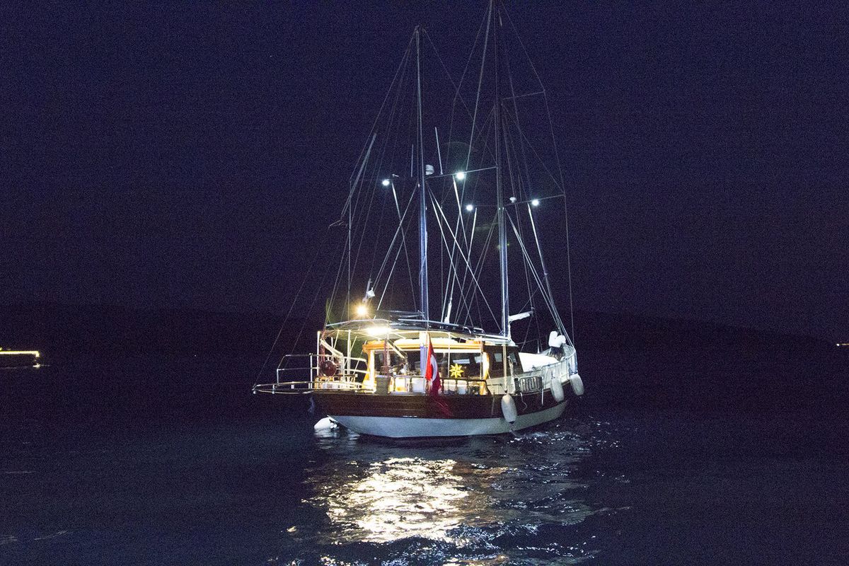 Salon of Karia, a Custom Made Karia yacht at Fethiye, Turkey
