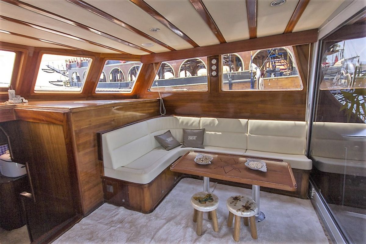 Cockpit of Karia, a Custom Made Karia yacht at Fethiye, Turkey
