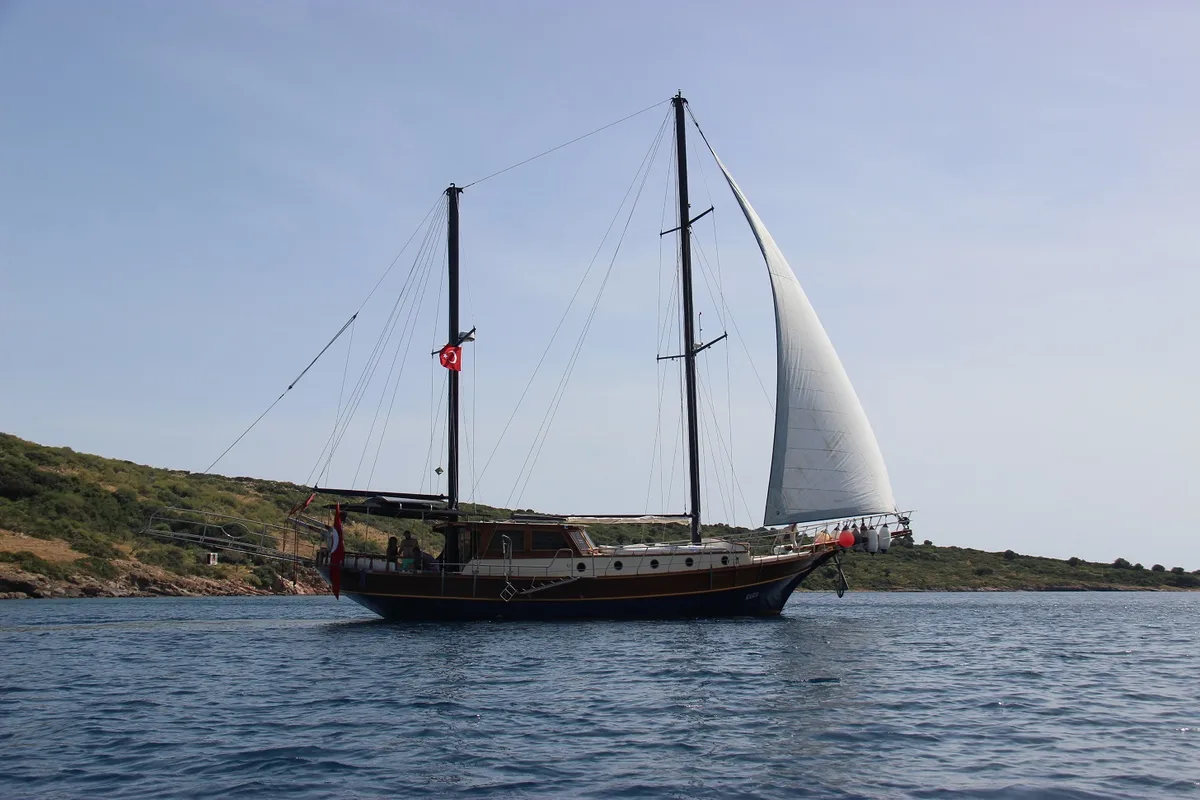 Exterior view of Karia, a Custom Made Karia yacht at Fethiye, Turkey