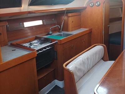 Galley of Nela, a Beneteau Oceanis 37 sailboat at Municipal Unit of Lefkada, Greece