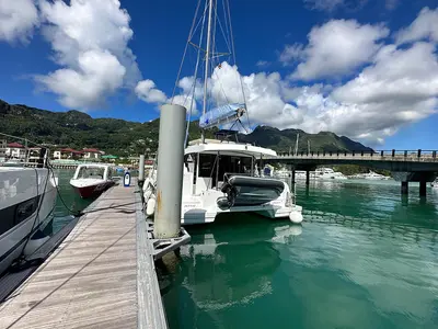OUFTI IV, a Bali Catspace catamaran at Seychelles, Eden Island Marina, Seychelles