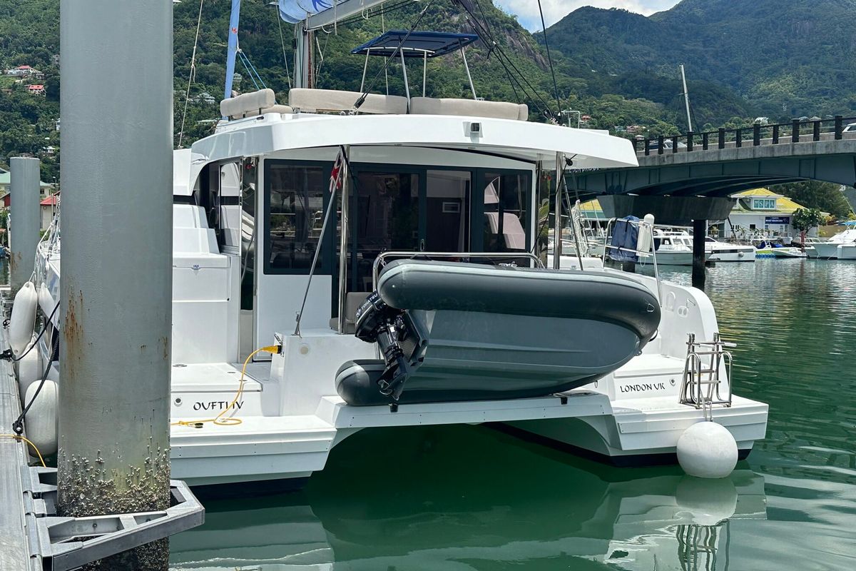 OUFTI IV, a Bali Catspace catamaran at Seychelles, Eden Island Marina, Seychelles