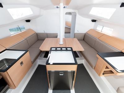 Salon of Spicy, a Pogo Structures Pogo 36 sailboat at Port de Bormes-les-Mimosas, France