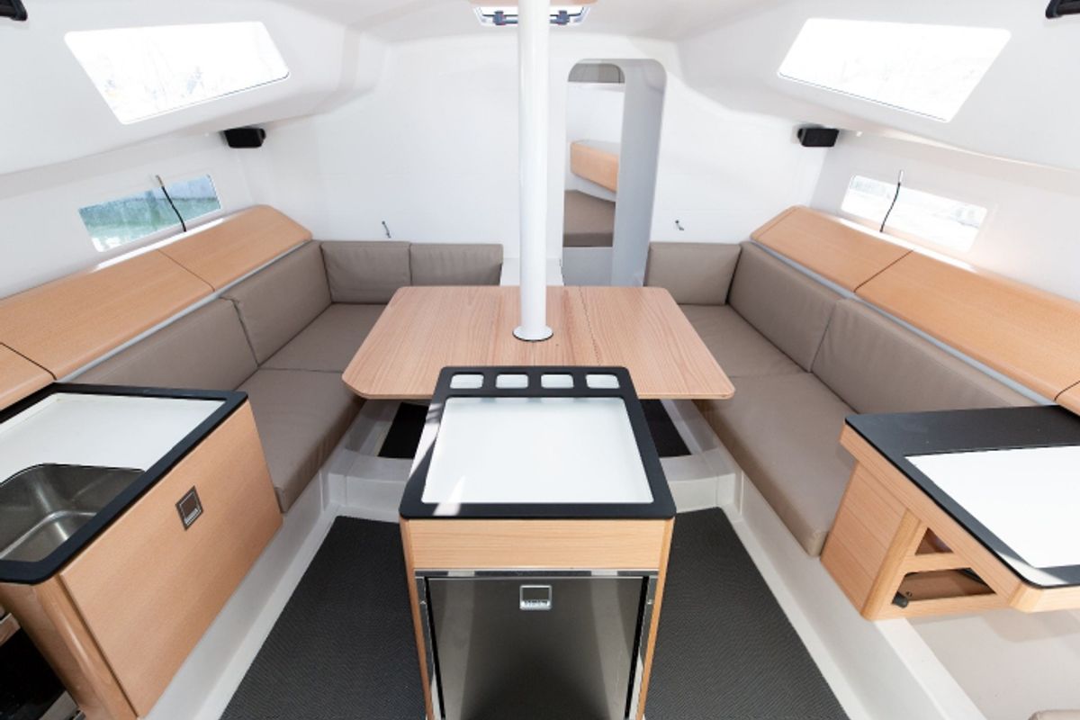 Salon of Spicy, a Pogo Structures Pogo 36 sailboat at Port de Bormes-les-Mimosas, France