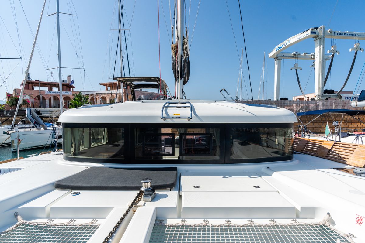 Exterior view of Nereo - Standard line, a Lagoon 40 catamaran at Tonnarella, Italy