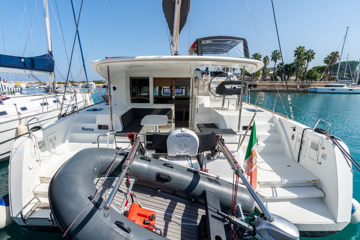Exterior view of Nereo - Standard line, a Lagoon 40 catamaran at Tonnarella, Italy