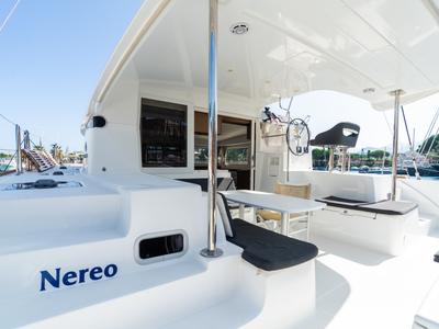 Cockpit of Nereo - Standard line, a Lagoon 40 catamaran at Tonnarella, Italy