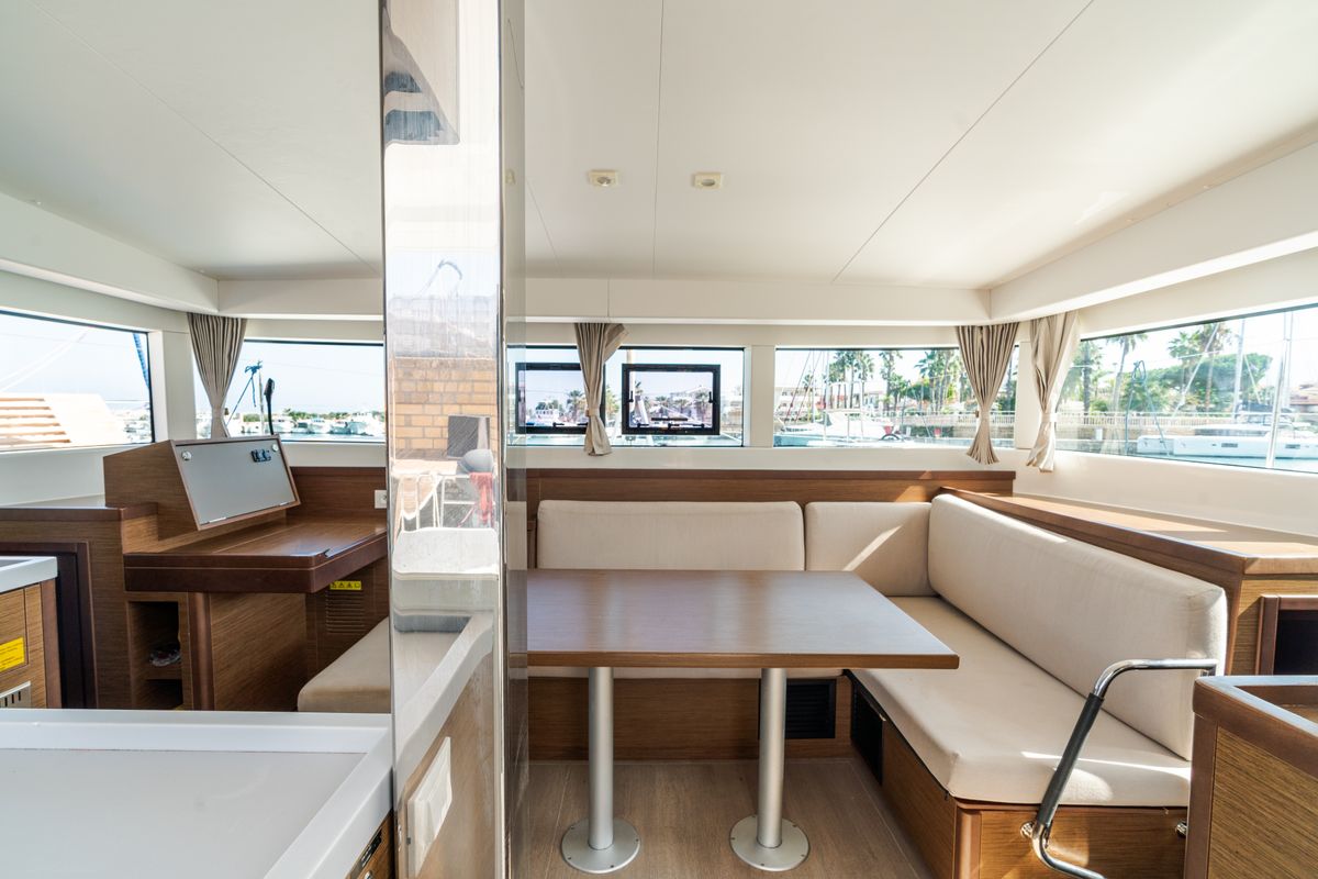 Salon of Nereo - Standard line, a Lagoon 40 catamaran at Tonnarella, Italy