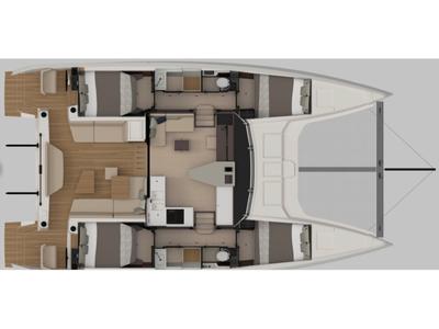 Floor plan of Seabird, a Nautitech 44 Open catamaran at Municipal Unit of Lefkada, Greece
