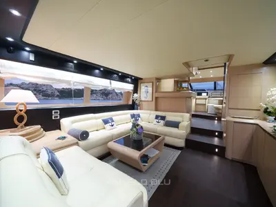 Salon of Angelo Blu, a Maiora 20S yacht at Cannigione, Italy