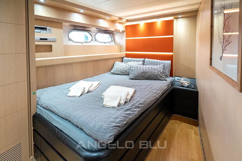 Cabin on Angelo Blu, a Maiora 20S yacht at Cannigione, Italy