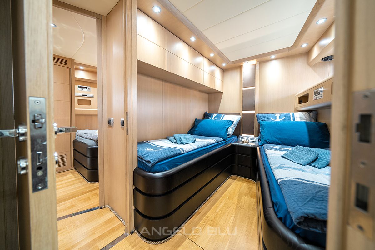 Cabin on Angelo Blu, a Maiora 20S yacht at Cannigione, Italy