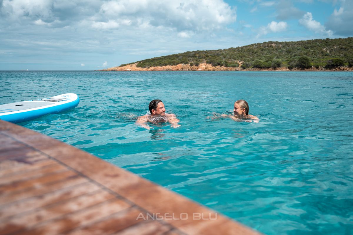 Exterior view of Angelo Blu, a Maiora 20S yacht at Cannigione, Italy