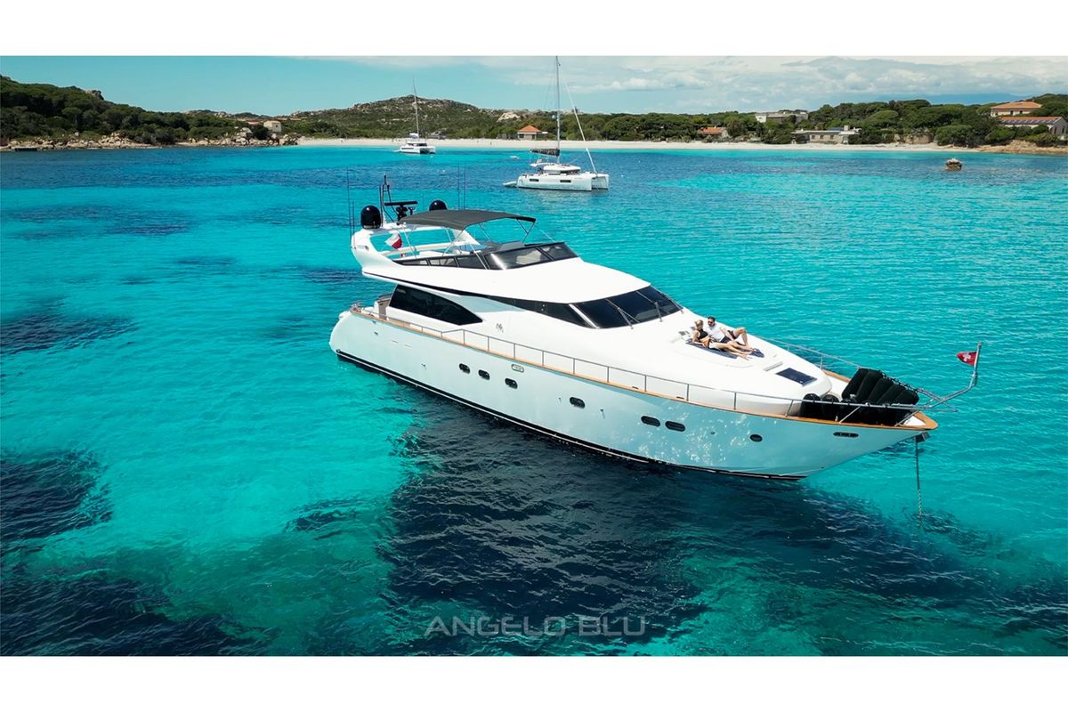 Exterior view of Angelo Blu, a Maiora 20S yacht at Cannigione, Italy