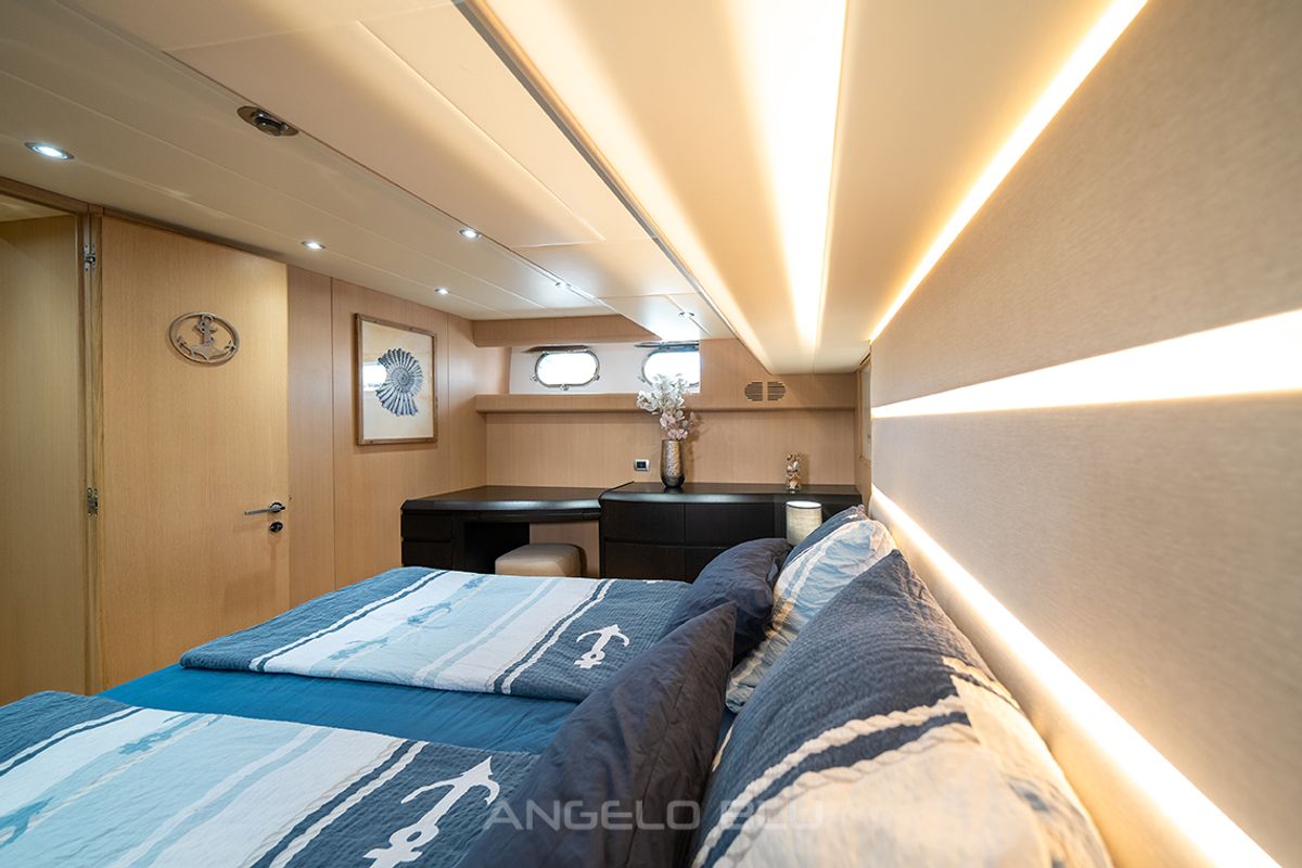 Cabin on Angelo Blu, a Maiora 20S yacht at Cannigione, Italy