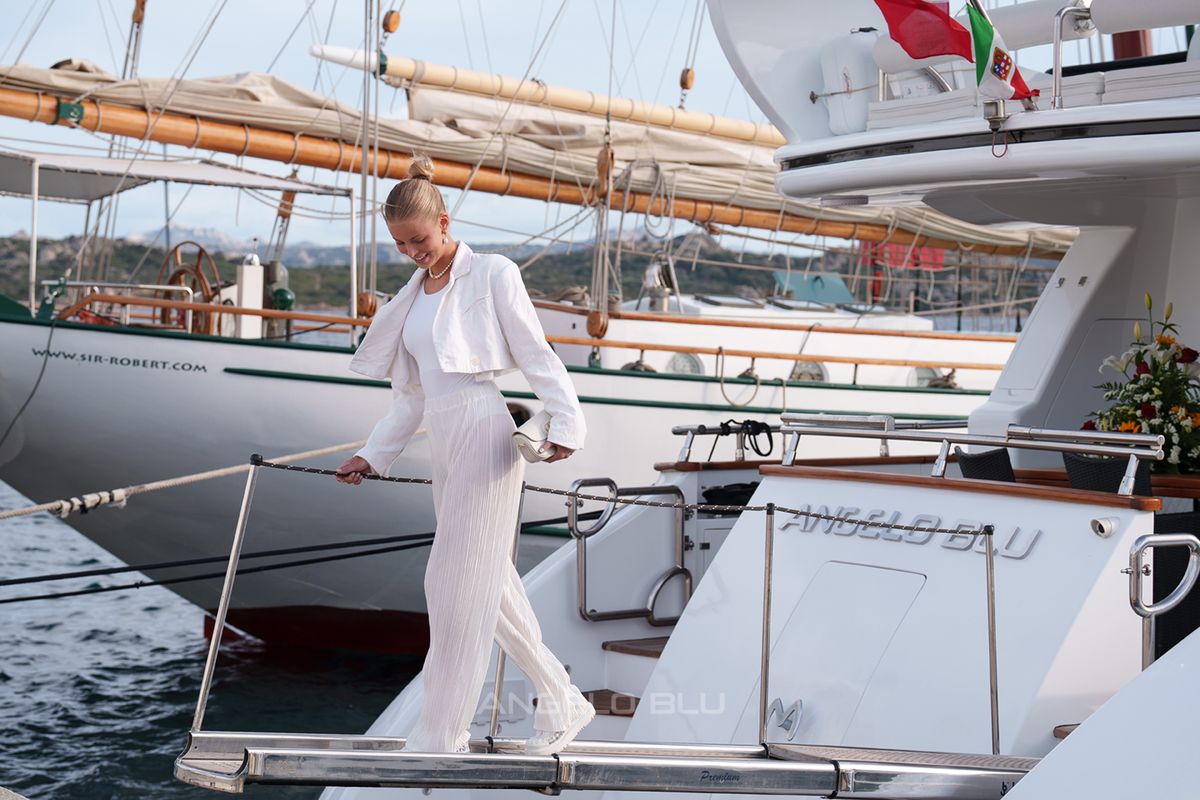 Exterior view of Angelo Blu, a Maiora 20S yacht at Cannigione, Italy