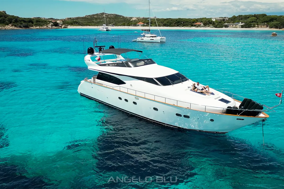 Exterior view of Angelo Blu, a Maiora 20S yacht at Cannigione, Italy