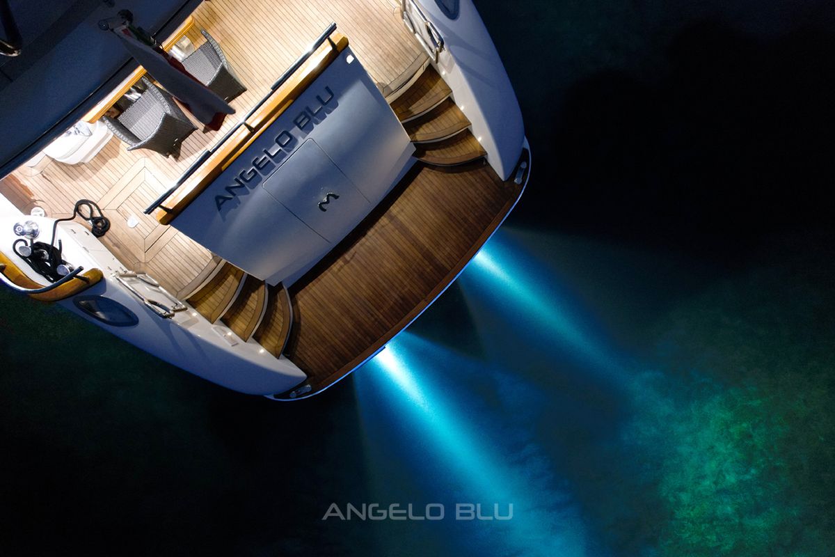 Exterior view of Angelo Blu, a Maiora 20S yacht at Cannigione, Italy