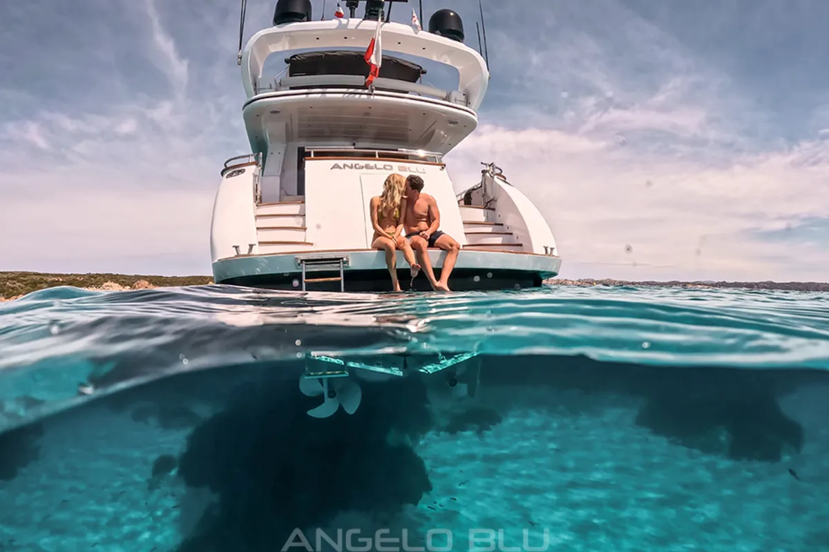 Exterior view of Angelo Blu, a Maiora 20S yacht at Cannigione, Italy