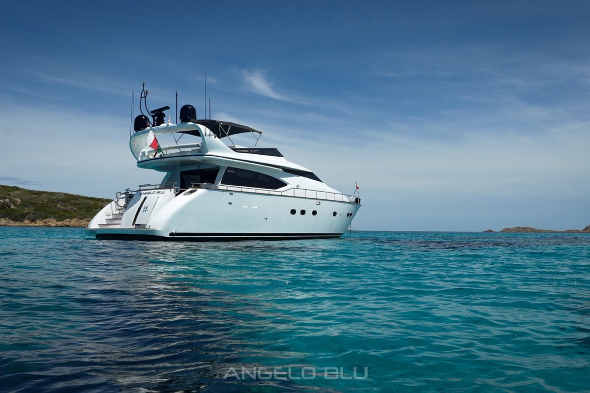 Exterior view of Angelo Blu, a Maiora 20S yacht at Cannigione, Italy