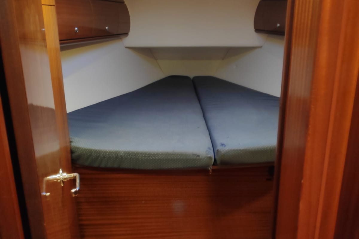 Cabin on Argonaftis, a Bavaria 44 sailboat at Port of Avdira, Greece