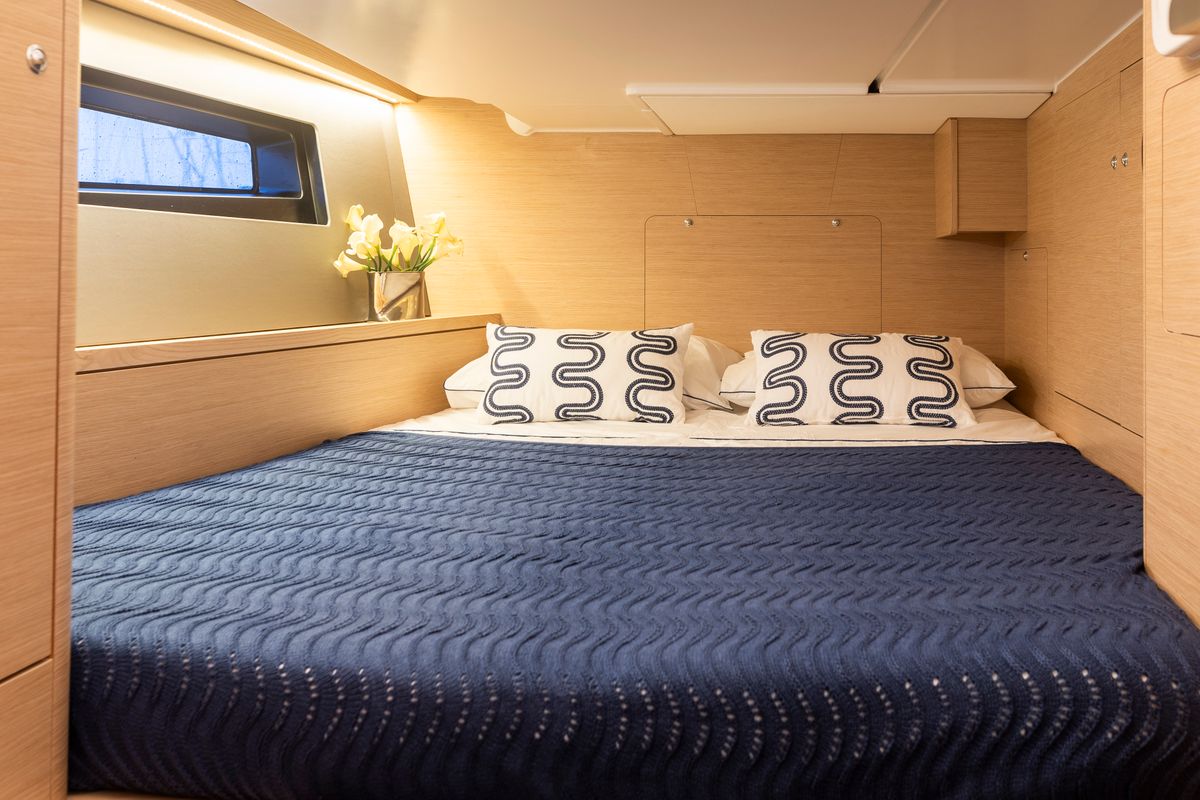Cabin on Junior Mary II, a Dufour 44 sailboat at Athens, Greece