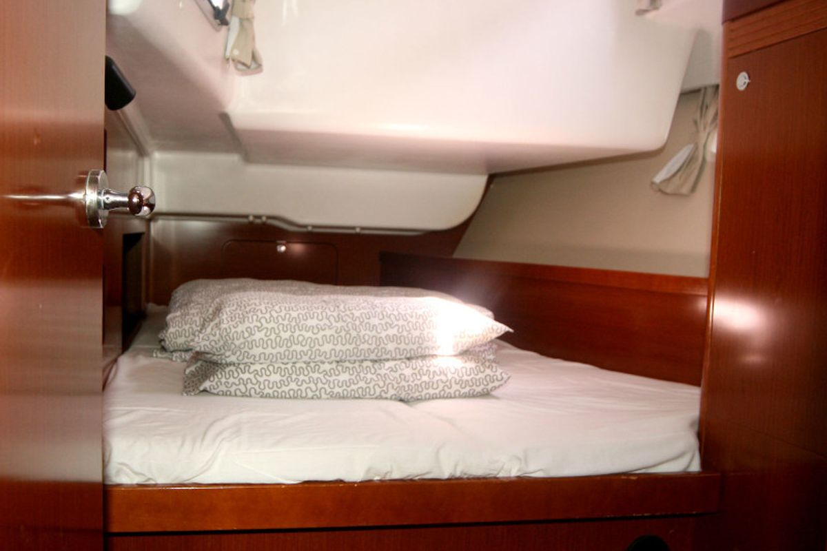 Cabin on Big Tasty, a Beneteau Oceanis 50 sailboat at Općina Rogoznica, Croatia