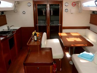 Salon of Big Tasty, a Beneteau Oceanis 50 sailboat at Općina Rogoznica, Croatia