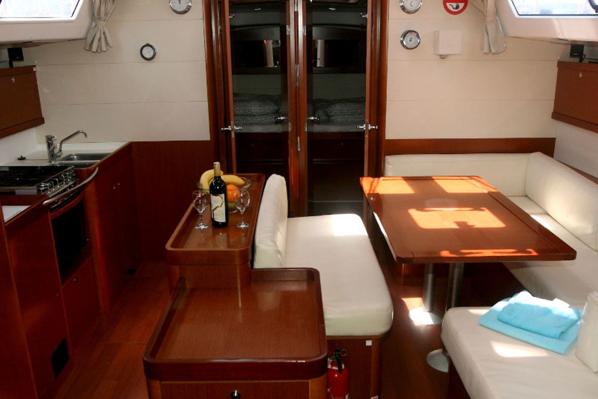 Salon of Big Tasty, a Beneteau Oceanis 50 sailboat at Općina Rogoznica, Croatia