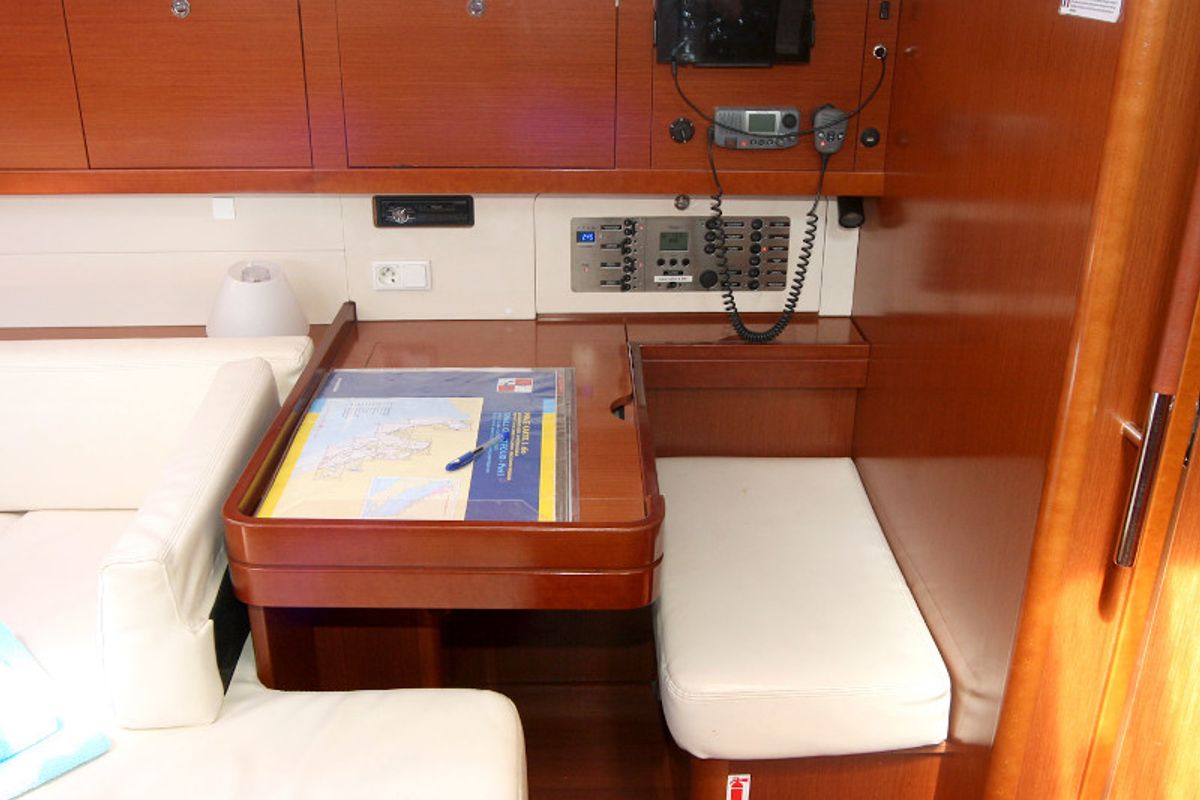 Salon of Big Tasty, a Beneteau Oceanis 50 sailboat at Općina Rogoznica, Croatia