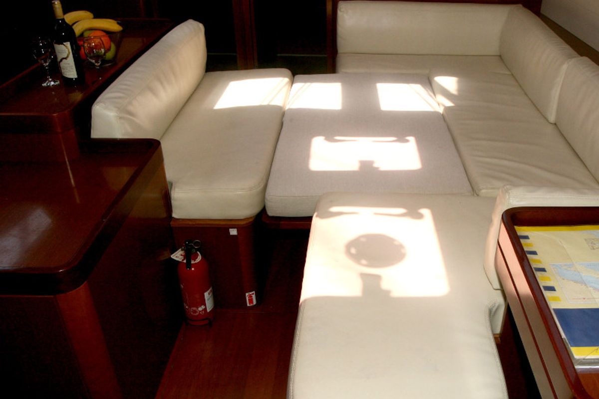Salon of Big Tasty, a Beneteau Oceanis 50 sailboat at Općina Rogoznica, Croatia