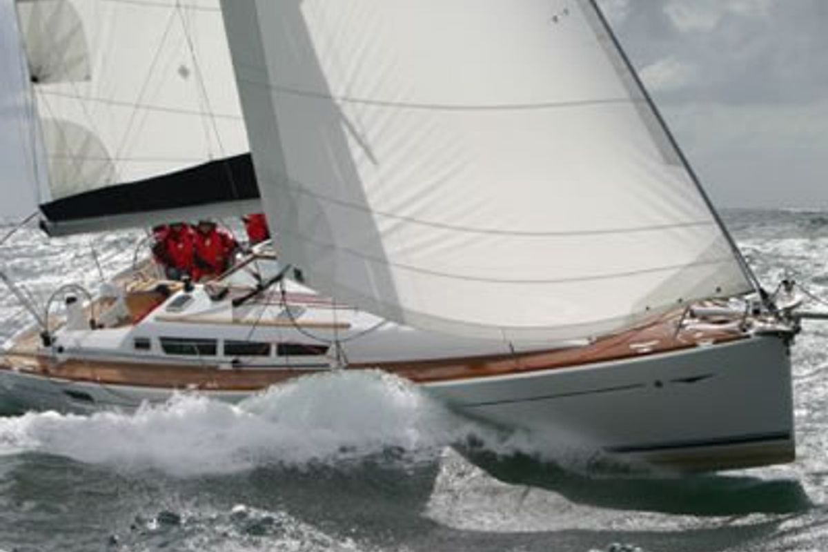 Exterior view of Lady Joanna, a Jeanneau Sun Odyssey 49i sailboat at Općina Sukošan, Croatia