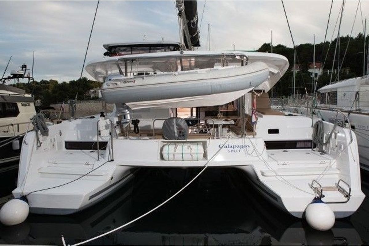 Exterior view of GALAPAGOS, a Lagoon 42 catamaran at Rogač, Croatia