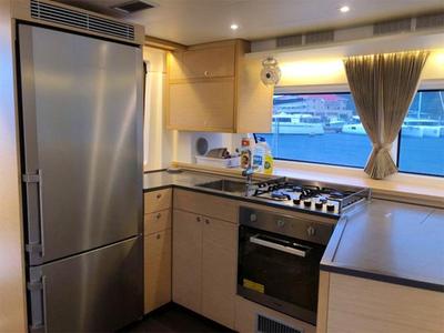 Galley of Queen Of Hearts, a Lagoon 52 catamaran at Athens, Greece
