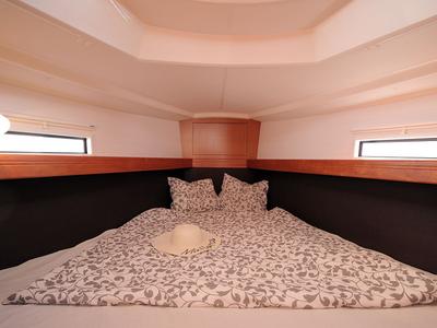 Cabin on Black Pearl, a Bavaria Cruiser 37 sailboat at Llucmajor, Spain