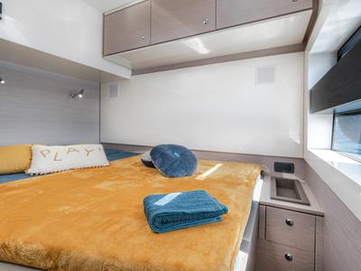 Cabin on Premium, a Gulet x-reuse catamaran at Cogolin, France