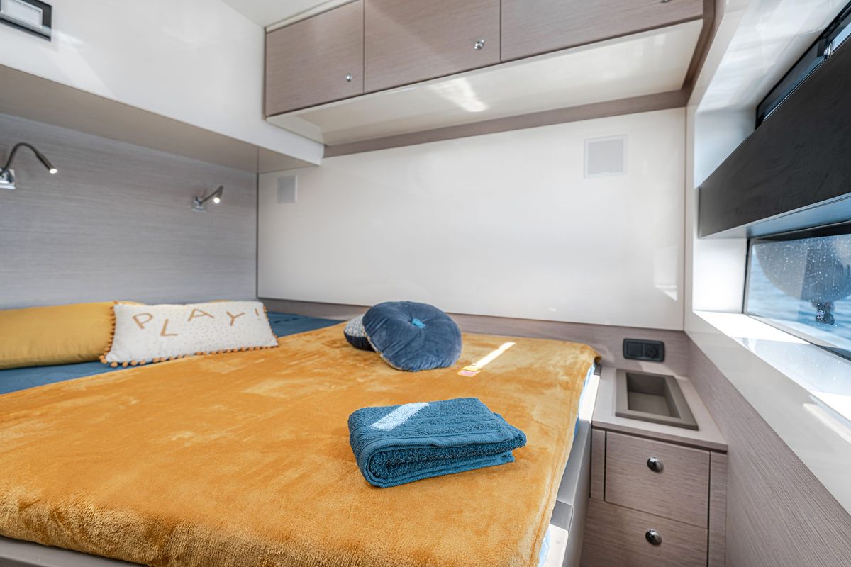 Cabin on Premium, a Gulet x-reuse catamaran at Cogolin, France