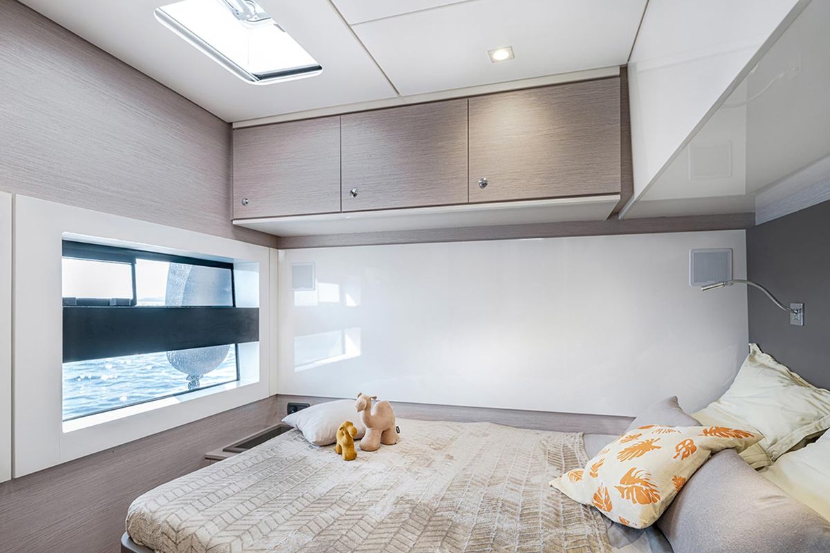 Cabin on Premium, a Gulet x-reuse catamaran at Cogolin, France