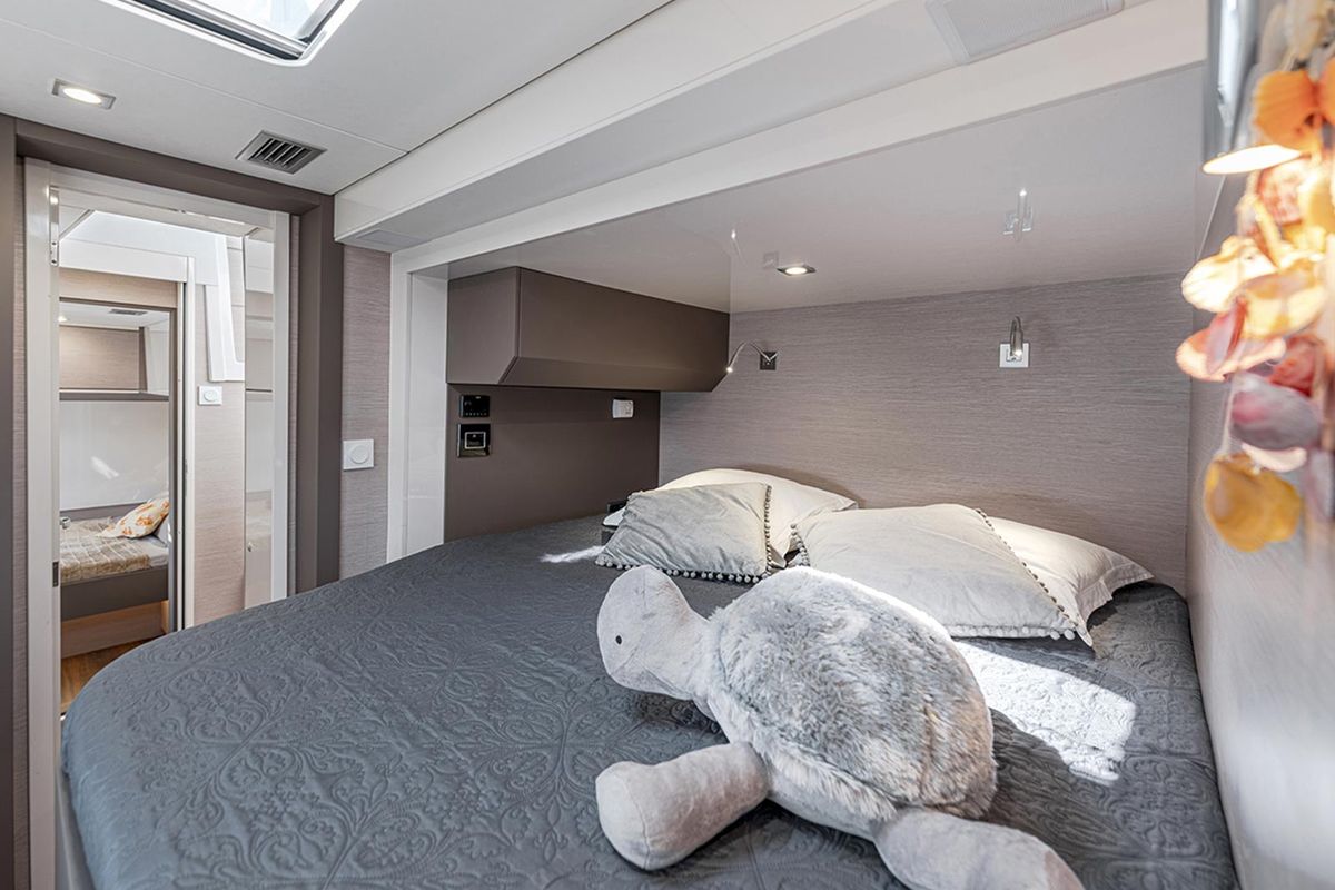 Cabin on Premium, a Gulet x-reuse catamaran at Cogolin, France