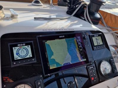 Cockpit of Gecko, a Lagoon 450 S catamaran at Punat, Croatia