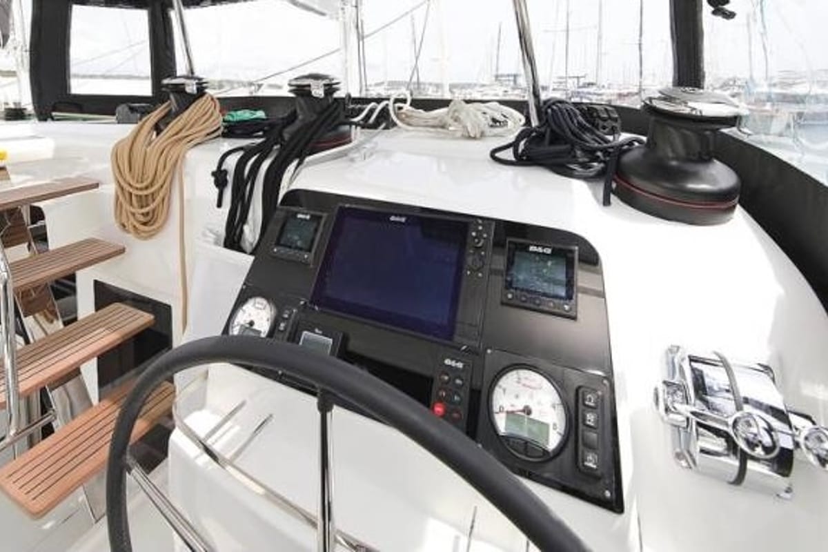 Gecko, a Lagoon 450 S catamaran at Punat, Croatia