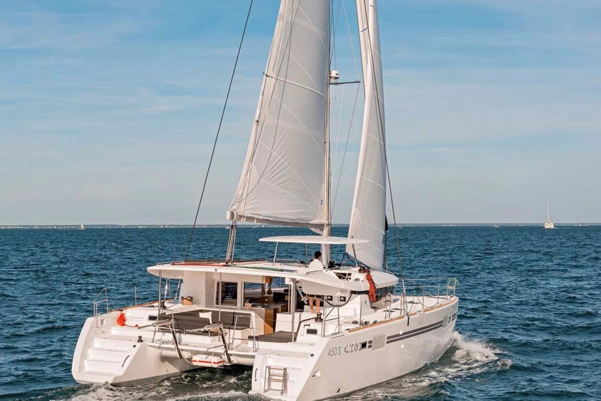 Gecko, a Lagoon 450 S catamaran at Punat, Croatia