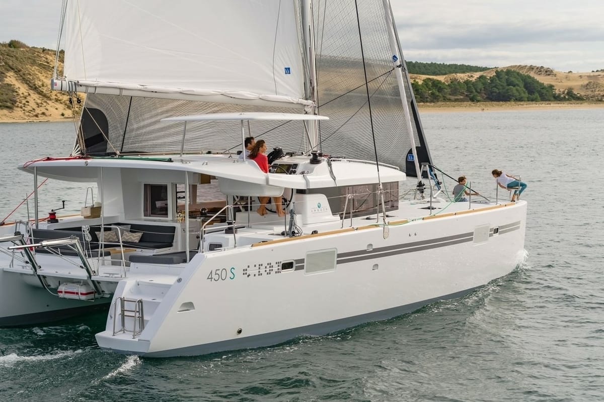 Gecko, a Lagoon 450 S catamaran at Punat, Croatia