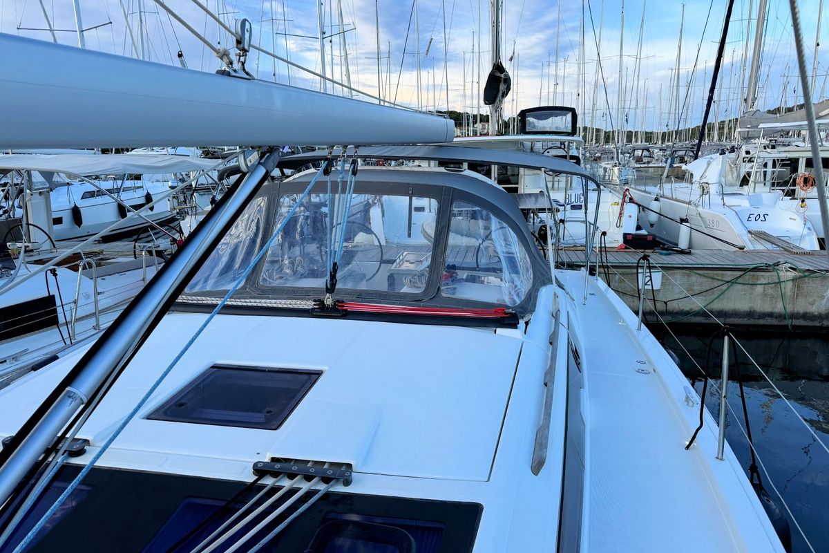 Levan, a Dufour 430 GL sailboat at Grad Pula, Croatia