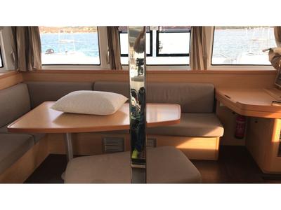Salon of Benetnash II, a Lagoon 42 catamaran at Grand Anse, Grenada