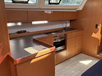 Galley of Emma, a Bavaria Cruiser 46 sailboat at Grad Pula, Croatia