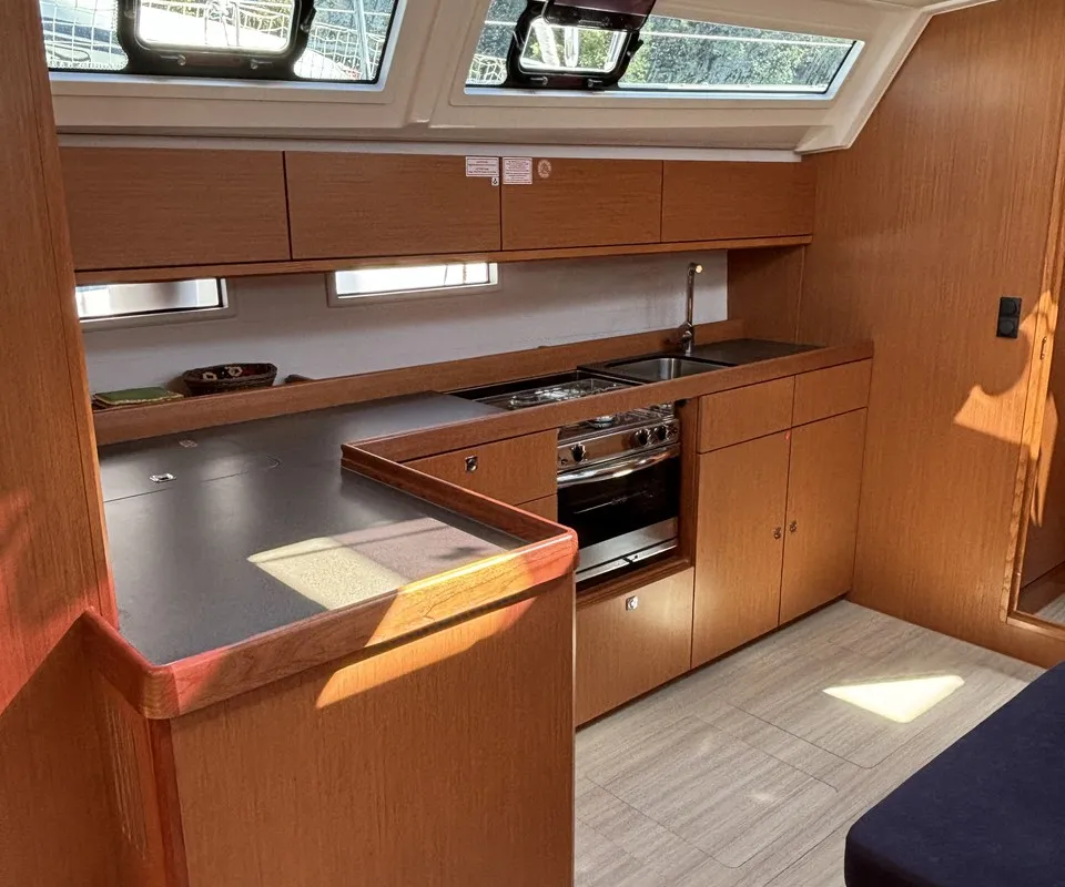 Galley of Emma, a Bavaria Cruiser 46 sailboat at Grad Pula, Croatia
