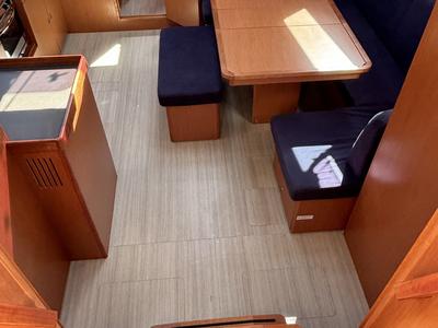 Salon of Emma, a Bavaria Cruiser 46 sailboat at Grad Pula, Croatia